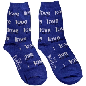 The Beatles - Love Me Do Lady Blue Socks (Eu 37-41) i gruppen MERCHANDISE / Merch / Pop-Rock hos Bengans Skivbutik AB (5536213)