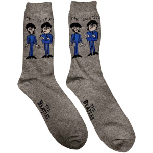 The Beatles - Cartoon Uni Grey Socks (Eu 40-45) i gruppen MERCHANDISE / Merch / Pop-Rock hos Bengans Skivbutik AB (5536225)