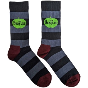 The Beatles - Apple & Stripes Uni Blue Socks (Eu 39-45 i gruppen MERCHANDISE / Merch / Pop-Rock hos Bengans Skivbutik AB (5536247)