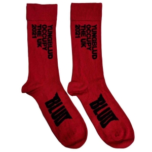 Yungblud - Occupy The Uk Uni Red Socks (Eu 40-45) i gruppen MERCHANDISE / Merch / Pop-Rock hos Bengans Skivbutik AB (5536268)