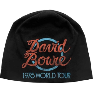 David Bowie - World Tour Logo Jd Print Beanie H i gruppen MERCHANDISE hos Bengans Skivbutik AB (5536386)