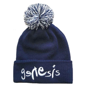 Genesis - Logo Navy Bobble Beanie H i gruppen MERCHANDISE hos Bengans Skivbutik AB (5536443)