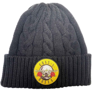 Guns N Roses - Circle Logo Bl Cable-Knit Bean i gruppen MERCHANDISE hos Bengans Skivbutik AB (5536452)