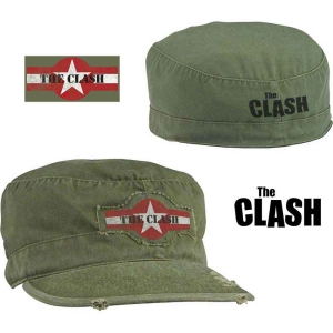 The Clash - Star Logo Military Green Military Cap: i gruppen MERCHANDISE hos Bengans Skivbutik AB (5536613)