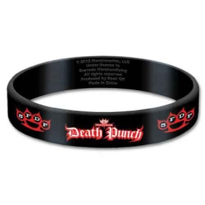 Five Finger Death Punch - Logo Gum Wristband i gruppen MERCHANDISE / Merch / Metal hos Bengans Skivbutik AB (5536780)