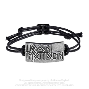 Iron Maiden - Logo Rope Bracel i gruppen MERCHANDISE / Merch / Metal hos Bengans Skivbutik AB (5536881)