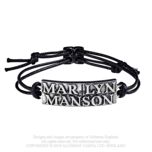 Marilyn Manson - Logo Rope Bracelet i gruppen MERCHANDISE / Merch / Metal hos Bengans Skivbutik AB (5536887)