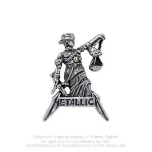 Metallica - Justice For All Pin Badge i gruppen MERCHANDISE / Merch / Metal hos Bengans Skivbutik AB (5536892)