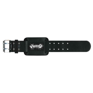 Aborted - Logo Leather Wriststrap i gruppen MERCHANDISE hos Bengans Skivbutik AB (5536910)