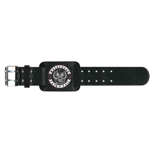 Motorhead - Biker Badge Leather Wriststrap i gruppen MERCHANDISE / Merch / Metal hos Bengans Skivbutik AB (5536930)