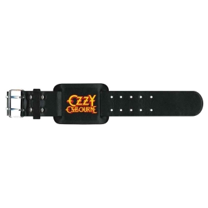 Ozzy Osbourne - Logo Leather Wriststrap i gruppen MERCHANDISE / Merch / Metal hos Bengans Skivbutik AB (5536934)