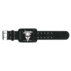 Venom - Black Metal Leather Wriststrap i gruppen MERCHANDISE hos Bengans Skivbutik AB (5536940)