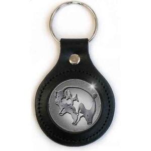 Pink Floyd - Pig Icon On Leather Keychain i gruppen MERCHANDISE hos Bengans Skivbutik AB (5536973)