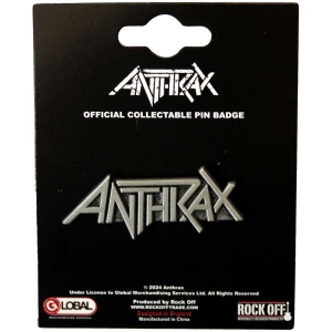 Anthrax - Logo Pin Badge i gruppen VI TIPSER / Nyankommet Merch / Juni hos Bengans Skivbutik AB (5536992)