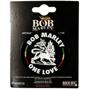 Bob Marley - Lion Pin Badge i gruppen VI TIPSER / Nyankommet Merch / Juni hos Bengans Skivbutik AB (5537010)