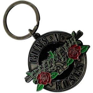 Guns N Roses - Silver Circle Logo Keychain i gruppen MERCHANDISE / Merch / Metal hos Bengans Skivbutik AB (5537034)