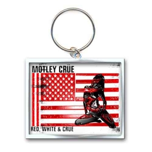 Motley Crue - Red White & Crue Logo Keychain i gruppen MERCHANDISE hos Bengans Skivbutik AB (5537057)