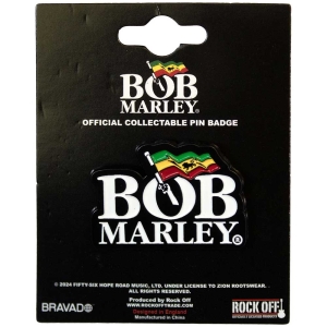 Bob Marley - Logo Pin Badge i gruppen VI TIPSER / Nyankommet Merch / Juni hos Bengans Skivbutik AB (5537280)