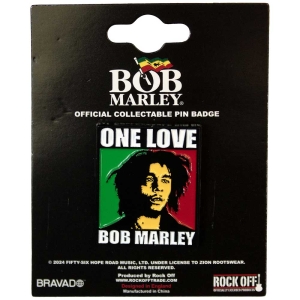 Bob Marley - One Love Pin Badge i gruppen VI TIPSER / Nyankommet Merch / Juni hos Bengans Skivbutik AB (5537281)