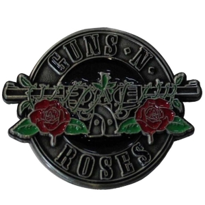 Guns N Roses - Silver Circle Logo Pin Badge i gruppen MERCHANDISE / Merch / Metal hos Bengans Skivbutik AB (5537311)