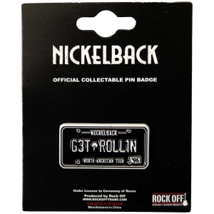 Nickelback - License Plate Pin Badge i gruppen VI TIPSER / Nyankommet Merch / Juni hos Bengans Skivbutik AB (5537370)