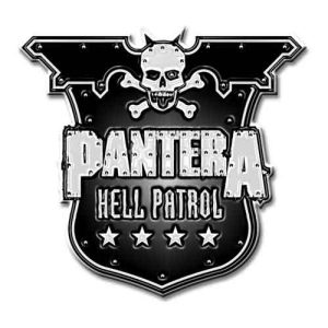 Pantera - Hell Patrol Shield Pin Badge i gruppen MERCHANDISE / Merch / Metal hos Bengans Skivbutik AB (5537381)