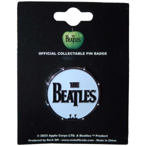 The Beatles - Drum Logo Pin Badge i gruppen MERCHANDISE / Merch / Pop-Rock hos Bengans Skivbutik AB (5537424)