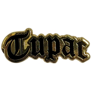 Tupac - Logo Gold Pin Badge i gruppen MERCHANDISE / Merch / Hip Hop-Rap hos Bengans Skivbutik AB (5537444)