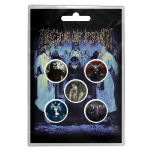 Cradle Of Filth - Cryptoriana Button Badge Pack i gruppen MERCHANDISE / Merch / Metal hos Bengans Skivbutik AB (5537457)