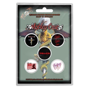 Motley Crue - Dr Feelgood Button Badge Pack i gruppen MERCHANDISE hos Bengans Skivbutik AB (5537472)