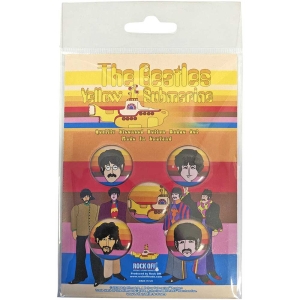 The Beatles - Sub Portrait Button Badge Pack i gruppen MERCHANDISE hos Bengans Skivbutik AB (5537493)