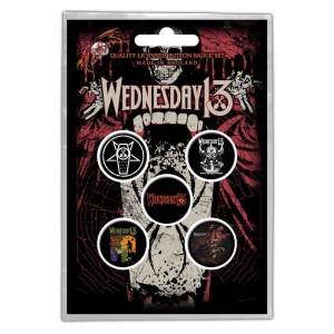 Wednesday 13 - Condolences Retail Packed Button Badge i gruppen MERCHANDISE / Merch / Metal hos Bengans Skivbutik AB (5537497)