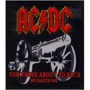 Ac/Dc - Canon Woven Logo Printed Patch i gruppen MERCHANDISE hos Bengans Skivbutik AB (5537660)