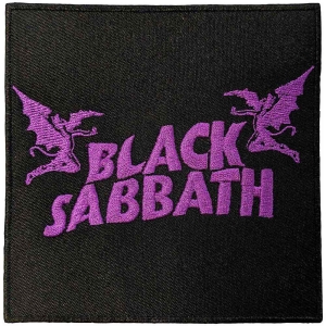 Black Sabbath - Wavy Logo & Daemons Woven Patch i gruppen MERCHANDISE / Merch / Metal hos Bengans Skivbutik AB (5537750)