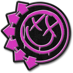 Blink-182 - Pink Neon Six Arrows Smiley Woven Patch i gruppen MERCHANDISE hos Bengans Skivbutik AB (5537764)