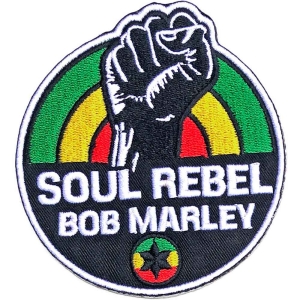 Bob Marley - Soul Rebel Woven Patch i gruppen MERCHANDISE hos Bengans Skivbutik AB (5537773)