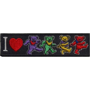 Grateful Dead - I Love Bears Woven Patch i gruppen MERCHANDISE / Merch / Pop-Rock hos Bengans Skivbutik AB (5537923)