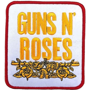 Guns N Roses - Stacked Wht Woven Patch i gruppen MERCHANDISE / Merch / Metal hos Bengans Skivbutik AB (5537942)