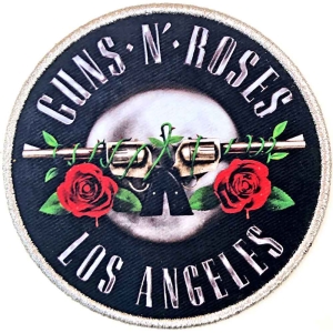 Guns N Roses - Los Angeles Silver Printed Patch i gruppen MERCHANDISE / Merch / Metal hos Bengans Skivbutik AB (5537945)