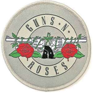 Guns N Roses - Silver Circle Logo Woven Patch i gruppen MERCHANDISE / Merch / Metal hos Bengans Skivbutik AB (5537949)