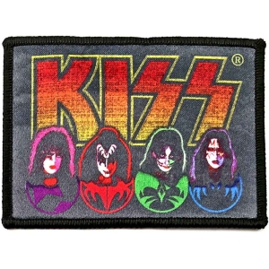 Kiss - Faces & Icons Printed Patch i gruppen MERCHANDISE / Merch / Metal hos Bengans Skivbutik AB (5538043)