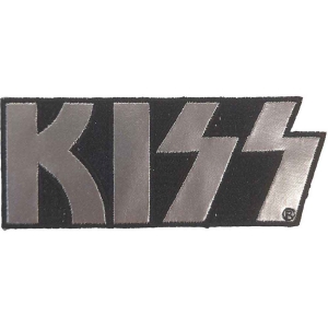 Kiss - Chrome Logo Woven Patch i gruppen MERCHANDISE / Merch / Metal hos Bengans Skivbutik AB (5538047)