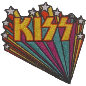 Kiss - Star Banners Woven Patch i gruppen MERCHANDISE / Merch / Metal hos Bengans Skivbutik AB (5538048)