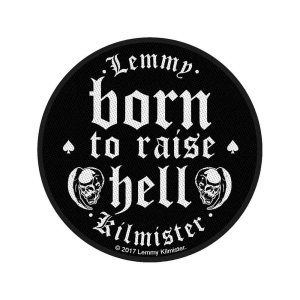 Lemmy - Born To Raise Hell Standard Patch i gruppen MERCHANDISE / Merch / Metal hos Bengans Skivbutik AB (5538084)