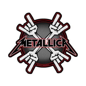 Metallica - Metal Horns Standard Patch i gruppen MERCHANDISE / Merch / Metal hos Bengans Skivbutik AB (5538147)