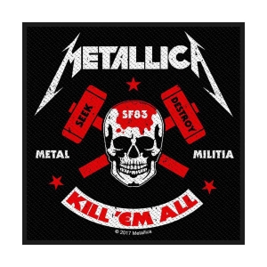 Metallica - Metal Militia Standard Patch i gruppen MERCHANDISE / Merch / Metal hos Bengans Skivbutik AB (5538152)