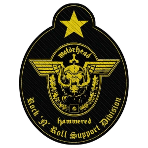 Motorhead - Support Division Cut Out Standard Patch i gruppen MERCHANDISE / Merch / Metal hos Bengans Skivbutik AB (5538204)