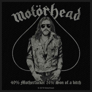 Motorhead - 49% Motherfucker Standard Patch i gruppen MERCHANDISE / Merch / Metal hos Bengans Skivbutik AB (5538206)