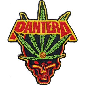 Pantera - Leaf Skull Woven Patch i gruppen MERCHANDISE / Merch / Metal hos Bengans Skivbutik AB (5538247)