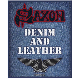 Saxon - Denim & Leather Standard Patch i gruppen MERCHANDISE / Merch / Metal hos Bengans Skivbutik AB (5538396)